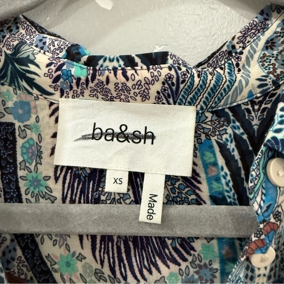 Ba&sh Blouse Blake Button Down in Paisley Blue - Picture 6 of 9